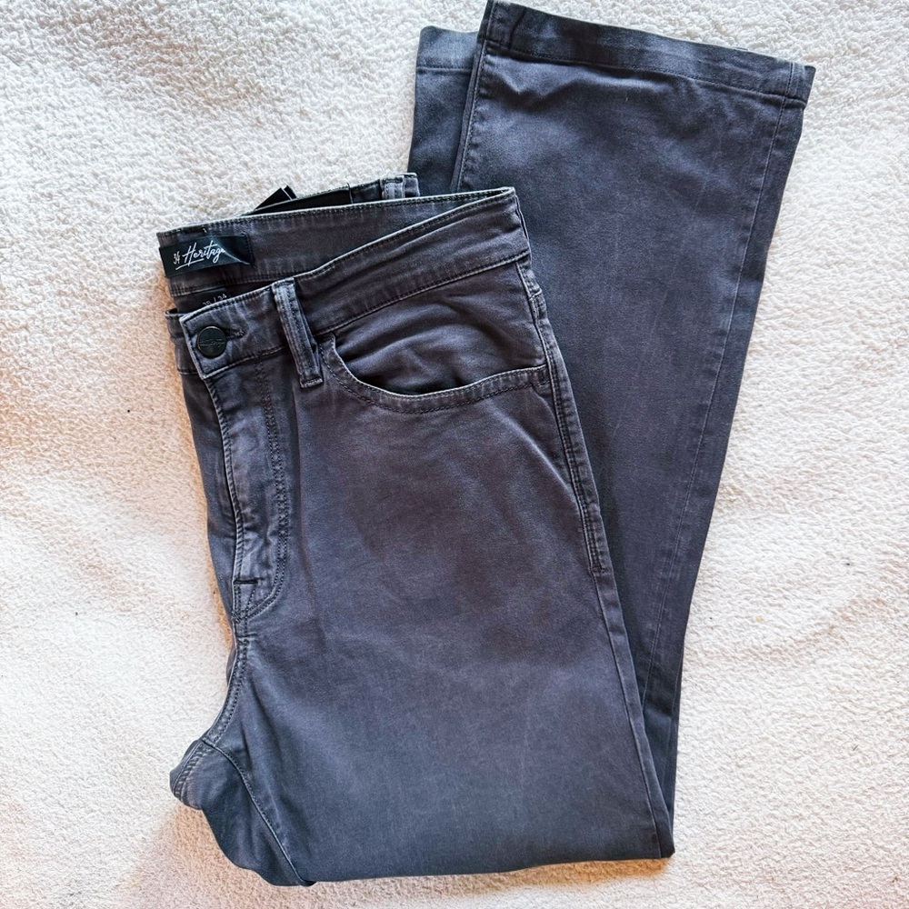 Men’s 34 Heritage brushed cotton grey jeans EUC